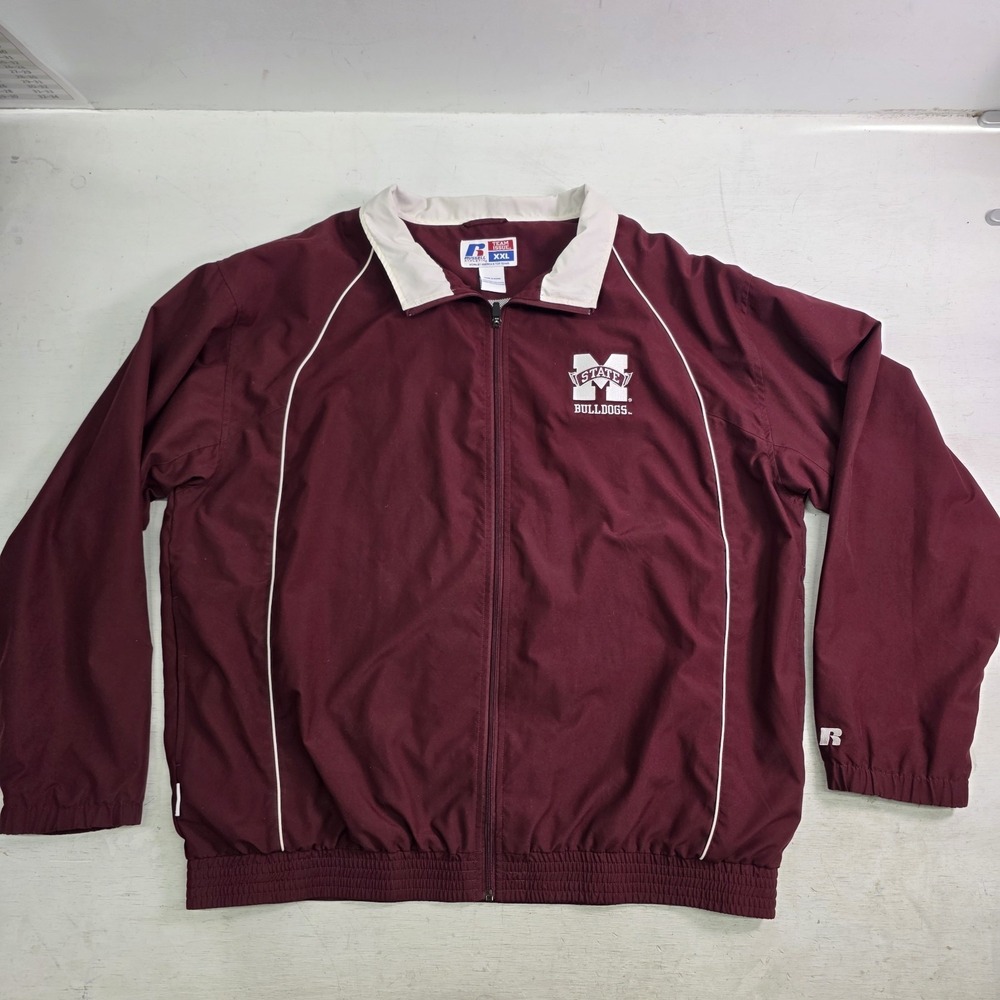 Mississippi State Bulldogs Jacket Team Issue Full Zip Windbreaker Jacket Men 2XL